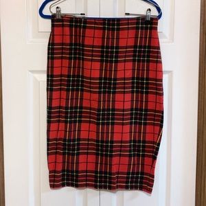 Plaid Bodycon Skirt